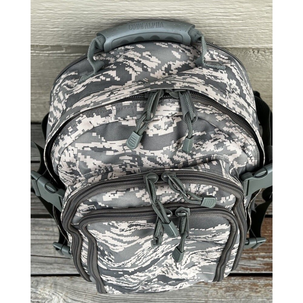 Code Alpha Expandable Large Backpack Military Style Digital Camo Hiking Hunting - Picture 5 of 13